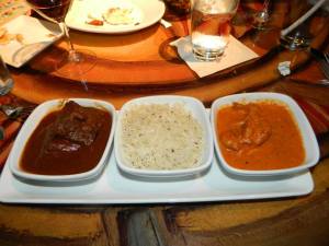 Ribs, rice, butter chicken, eat, good, food, yum