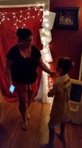 Nickie: "Who's on first?" Owen: "To get to the other side?" Nickie: "No, WHO is on first?" Owen: "Orange you glad I didn't say banana?" Nickie: "..."