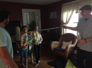 Swiffer limbo. Because we like good CLEAN fun. Get it? See what I did there? Is this thing on?