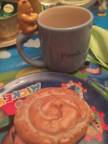 honey bun and coffee