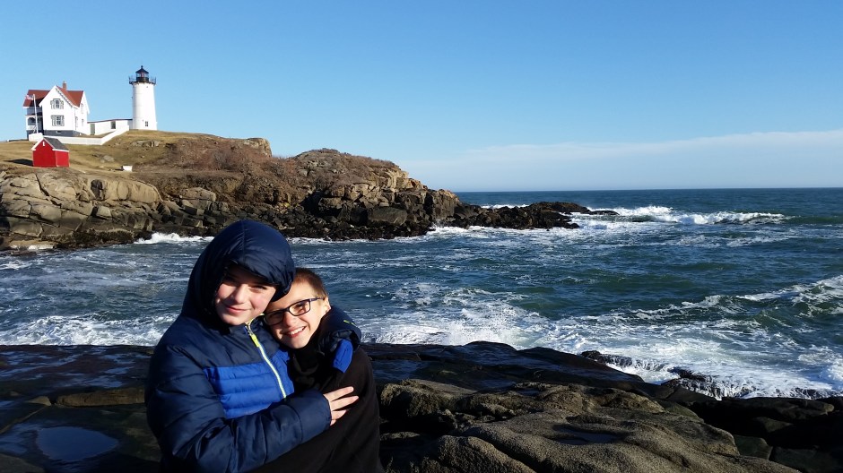 boys with lighthouse