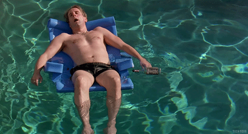 SLEEPING AT POOL.gif