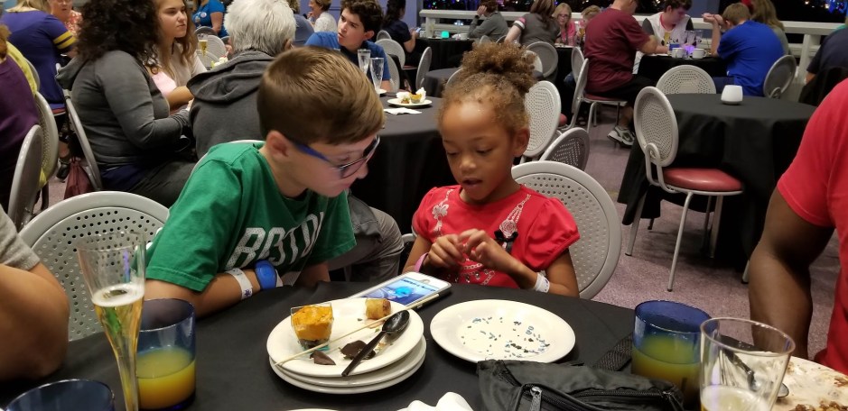 LIVI AND OWEN AT TABLE