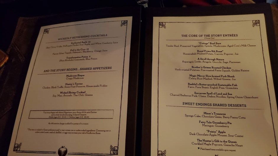 MENU 3 NOVEMBER 2019 FL TRIP 4TH POST